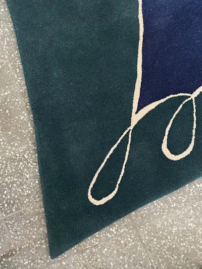  Tisca Large Hand Tufted Wool Rug by Tisca Switzerland 1990s