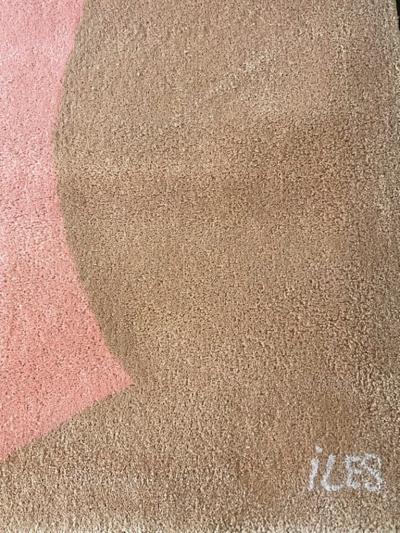  Tisca Tisca Abstract Hand Tufted Wool Rug Signed ILES France 1990s