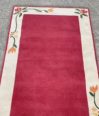  Tisca Tisca Bl tenbord re Hand Tufted Wool Rug 1980s France