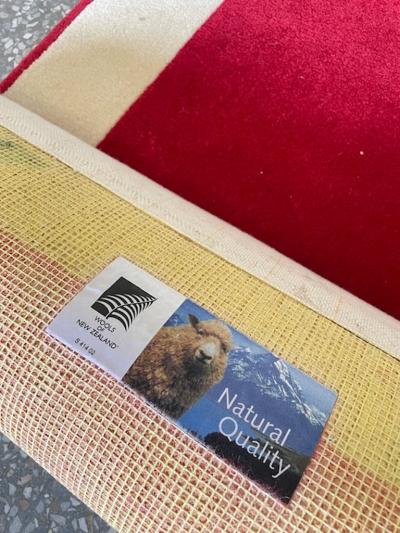  Tisca Tisca Bl tenbord re Hand Tufted Wool Rug 1980s France