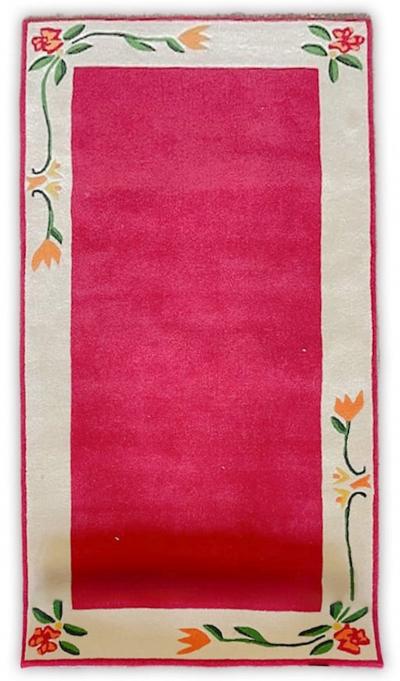  Tisca Tisca Bl tenbord re Hand Tufted Wool Rug 1980s France
