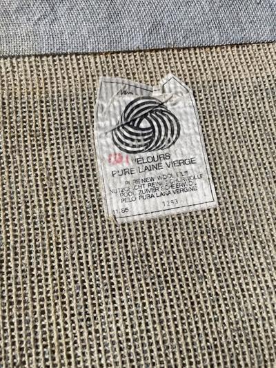  Tisca Tisca Geometric Pattern Hand Tufted Wool Rug Signed ILES France 1990s