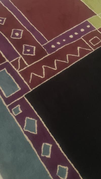  Tisca Tisca Krumi Hand Tufted Wool Rug France 1990s