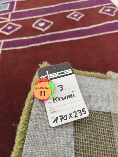  Tisca Tisca Krumi Hand Tufted Wool Rug France 1990s