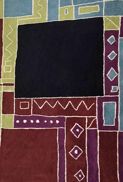  Tisca Tisca Krumi Hand Tufted Wool Rug France 1990s