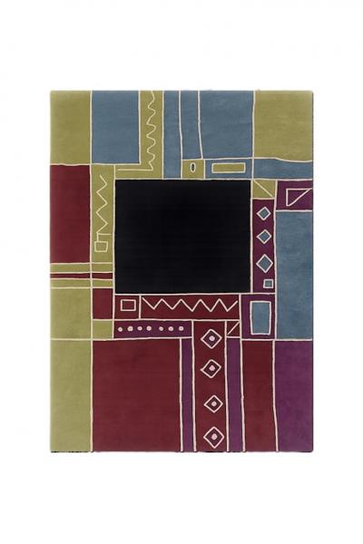  Tisca Tisca Krumi Hand Tufted Wool Rug France 1990s
