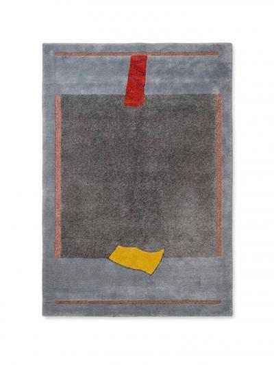  Tisca Tisca Modernist Hand Tufted Wool Rug France 1980s
