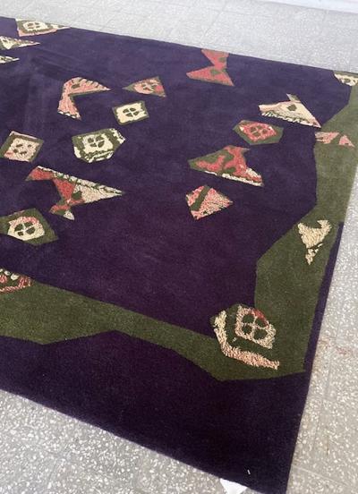  Tisca Vezeley Artistic Hand Tufted Rug by Tisca France 1990s