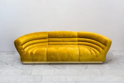  Todd Merrill Custom Originals Todd Merrill Custom Originals Channel Tufted Racetrack Sofa Sectional