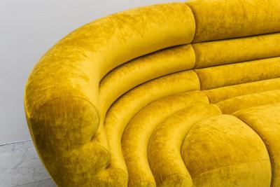  Todd Merrill Custom Originals Todd Merrill Custom Originals Channel Tufted Racetrack Sofa Sectional