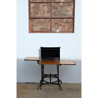  Toledo Metal Furniture Co Early Industrial Rolling Desk by Toledo