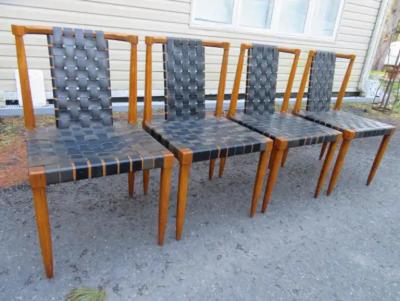  Tomlinson 6 Fabulous Leather Strap Tomlinson Sophisticate Dining Chairs 2 Arms 4 Sides