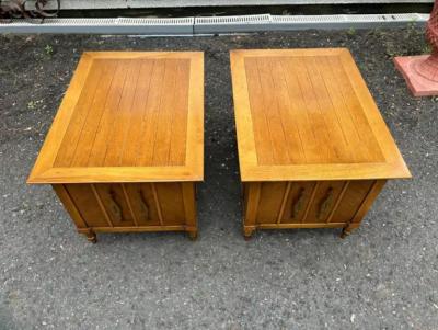  Tomlinson Fabulous Pair Tomlinson Sophisticate Nightstand End Table Mid century