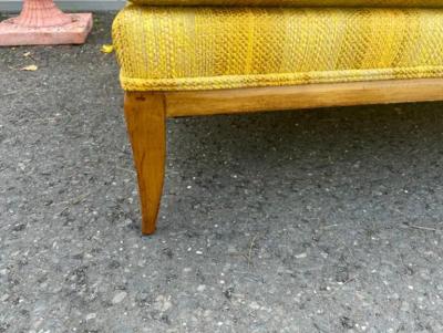  Tomlinson Handsome Tomlinson style X Long Sofa Pecan Wood Sofa Mid Century Modern