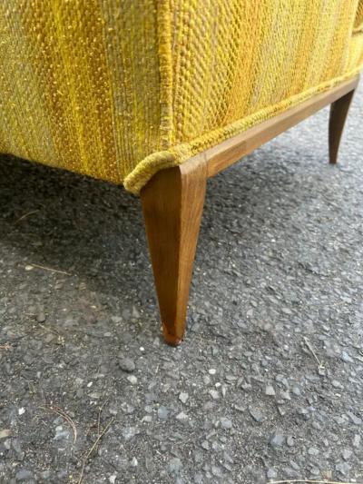  Tomlinson Handsome Tomlinson style X Long Sofa Pecan Wood Sofa Mid Century Modern