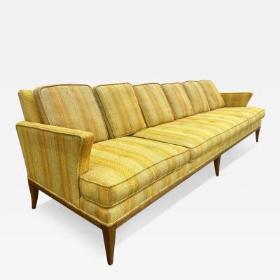  Tomlinson Handsome Tomlinson style X Long Sofa Pecan Wood Sofa Mid Century Modern