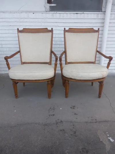  Tomlinson Pair of Pavane Tomlinson Arm Chairs