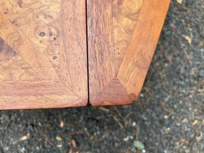  Tomlinson Wonderful Tomlinson Sophisticate style Flip side Burl Coffee Table Mid Century