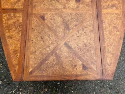  Tomlinson Wonderful Tomlinson Sophisticate style Flip side Burl Coffee Table Mid Century