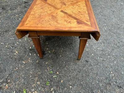  Tomlinson Wonderful Tomlinson Sophisticate style Flip side Burl Coffee Table Mid Century