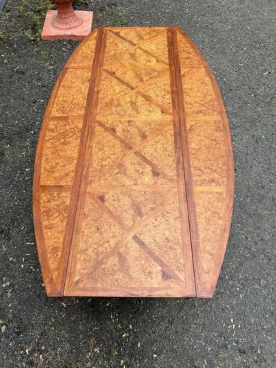  Tomlinson Wonderful Tomlinson Sophisticate style Flip side Burl Coffee Table Mid Century