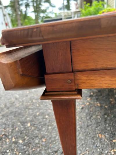  Tomlinson Wonderful Tomlinson Sophisticate style Flip side Burl Coffee Table Mid Century