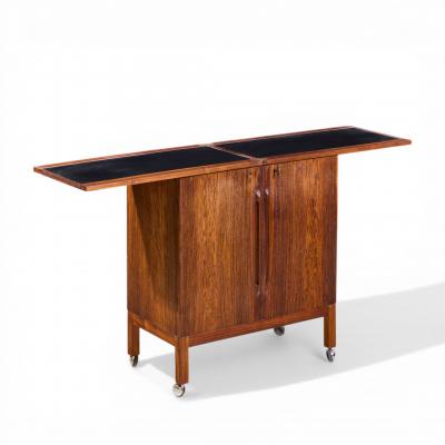  Torbj rn Afdal Torbj rn Afdal for Bruksbo Mid Century Danish Rosewood Expanding Bar Cart