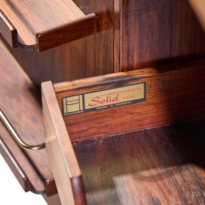  Torbj rn Afdal Torbj rn Afdal for Bruksbo Mid Century Danish Rosewood Expanding Bar Cart