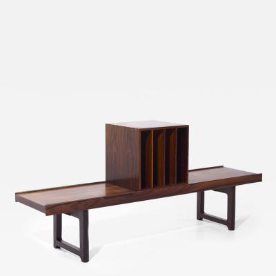  Torbj rn Afdal Torbj rn Afdal for Bruksbo Mid Century Rosewood Krobo Bench with LP Holder