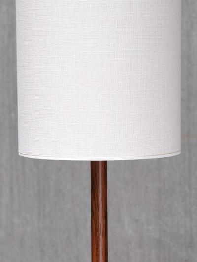  Tran s Stilarmatur AB Stilarmatur Tran s Table Lamp in Rosewood and Glass Sweden 1960s
