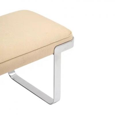  Tri Mark Tri Mark Designs Bench Chrome Cream Upholstery