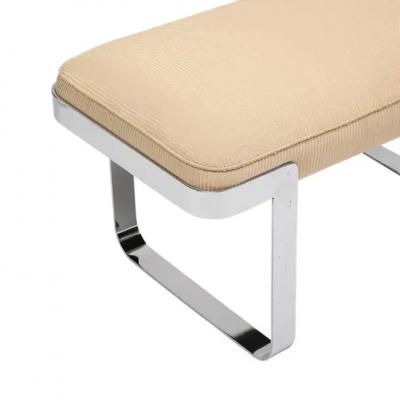  Tri Mark Tri Mark Designs Bench Chrome Cream Upholstery
