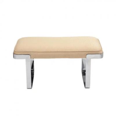  Tri Mark Tri Mark Designs Bench Chrome Cream Upholstery