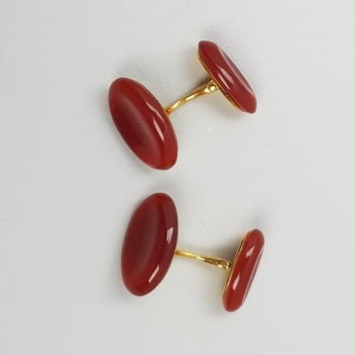  Trianon Trianon 18kt Gold and Carnelian cufflinks