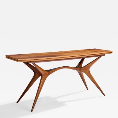  Trofelli Favaro Trofelli Favaro Flip top Console Table in Wood Brazil 1950s