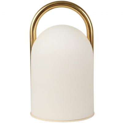  Tronconi 1980s Romolo Lanciani Brass and Glass Tender Table Lamp for Tronconi