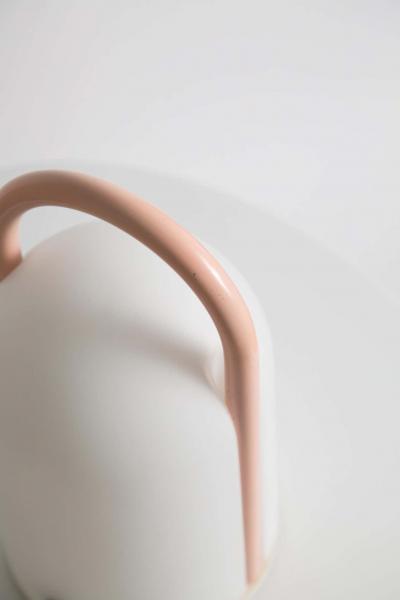  Tronconi 1980s Romolo Lanciani Tender Glass Table Lamp for Tronconi