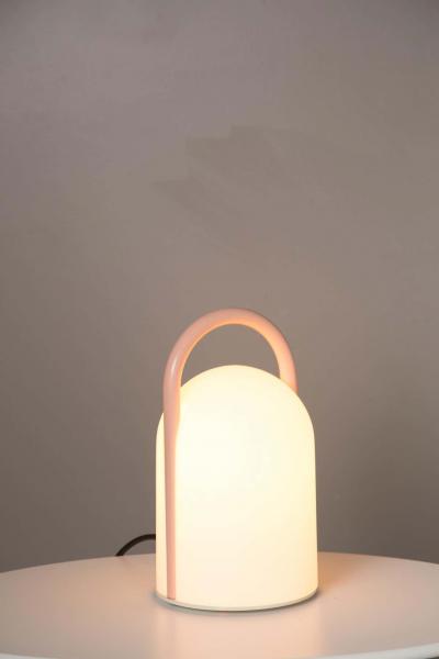  Tronconi 1980s Romolo Lanciani Tender Glass Table Lamp for Tronconi