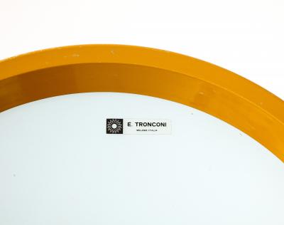 Tronconi Glass Steel and Lacquered Metal Table Lamp by Tronconi Illumiazione Italy