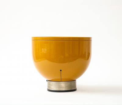  Tronconi Glass Steel and Lacquered Metal Table Lamp by Tronconi Illumiazione Italy