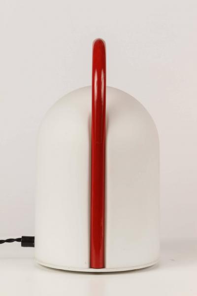  Tronconi Pair of 1980s Romolo Lanciani Tender Table Lamps for Tronconi in Red