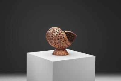  Tukiainen Aimo Ossi Kalevi Copper Table Lamp by Aimo Tukiainen for Oy Moonlight Ltd Finland 1970s