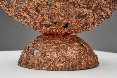  Tukiainen Aimo Ossi Kalevi Copper Table Lamp by Aimo Tukiainen for Oy Moonlight Ltd Finland 1970s