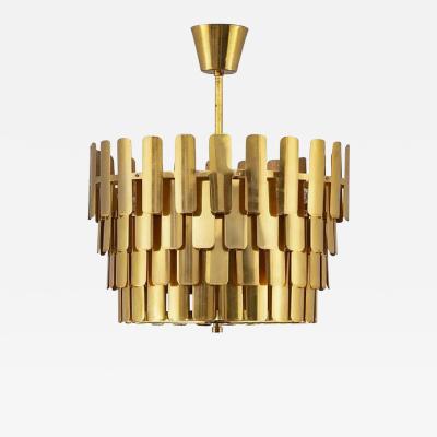  Tyringe Konsthantverk Swedish Midcentury Pendant in Brass by Konsthantverk Tyringe 1960s