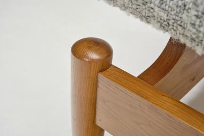  ULUV Kr sn jizba Pair of Upholstered Rattan and Wood Chairs for ULUV Czechoslovakia ca 1960s