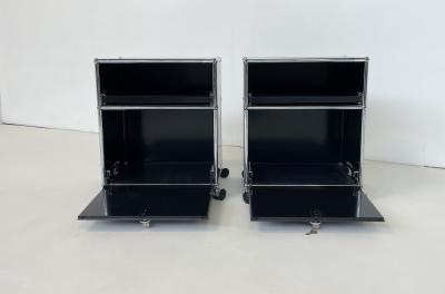  USM Haller Pair of Small Mid Century Modern Cabinets by USM Haller