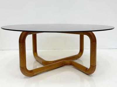  Uldum Mobelfabrik Uldum M belfabrik Danish Modern Biomorphic Teak Coffee Table Uldum M belfabrik Smoked Glass Top