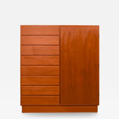  Uldum Mobelfabrik Uldum M belfabrik Danish Teak MidCentury Tall Dresser Armoire Dresser Wardrobe for Uldum