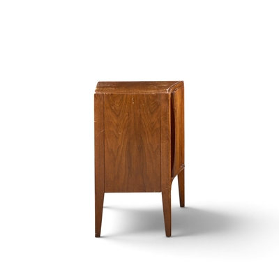  Unagusta Forward Furniture Unagusta Mid Century Walnut Curved Nightstands Pair