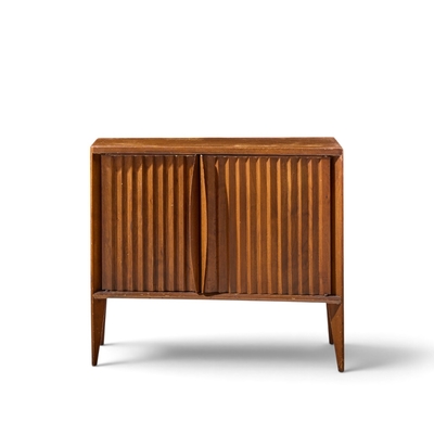  Unagusta Forward Furniture Unagusta Mid Century Walnut Curved Nightstands Pair